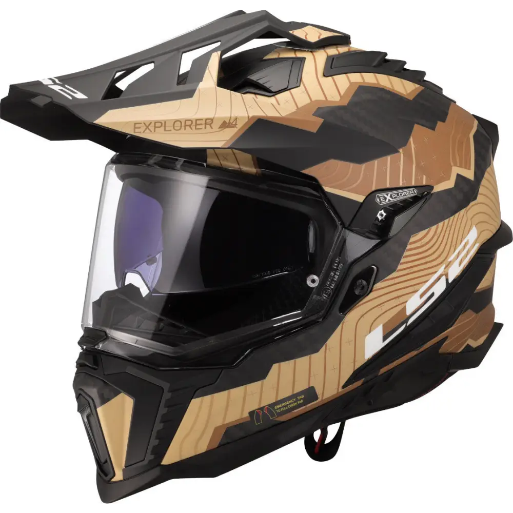 Casco LS2 MX701 Explorer Carbon Trick Sand Matt