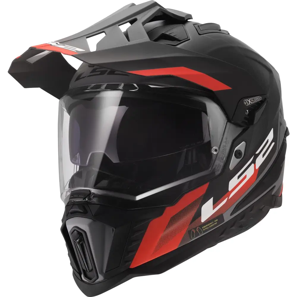 Casco LS2 MX701 Explorer Hexa Black/Grey/Red