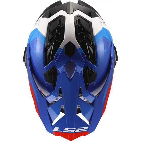 Casco LS2 MX701 Explorer Hexa White/Blue/Red
