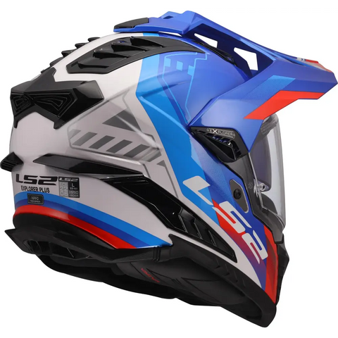 Casco LS2 MX701 Explorer Hexa White/Blue/Red