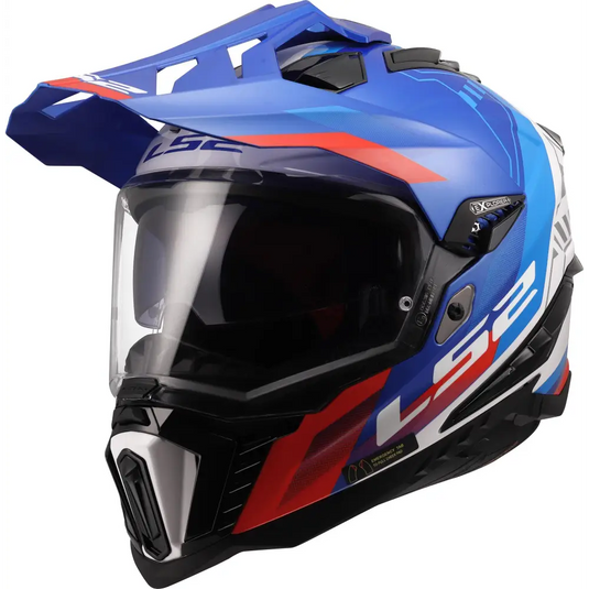 Casco LS2 MX701 Explorer Hexa White/Blue/Red