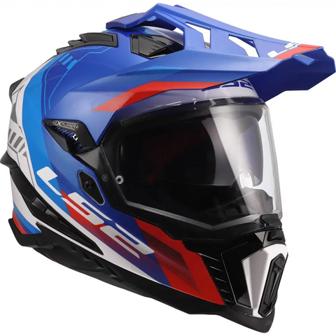 Casco LS2 MX701 Explorer Hexa White/Blue/Red