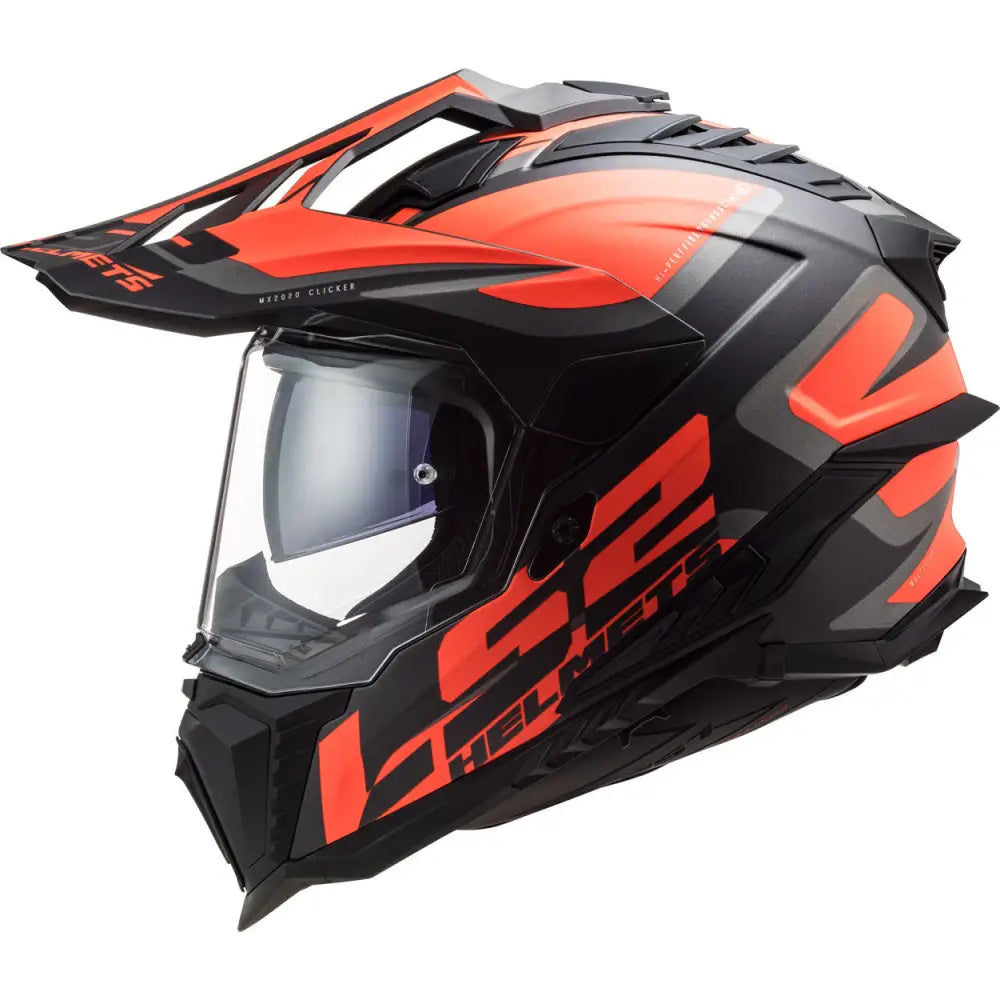 Casco LS2 MX701 Explorer HPFC Alter 22.06 Matt Black/Fluo Orange