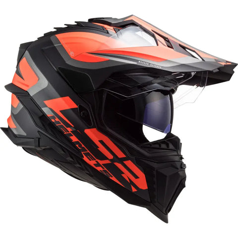 Casco LS2 MX701 Explorer HPFC Alter 22.06 Matt Black/Fluo Orange