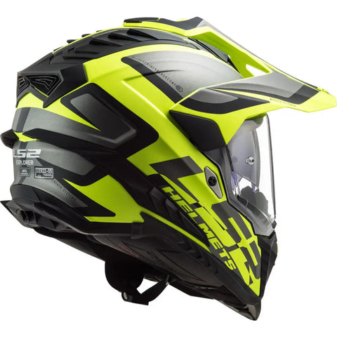 Casco LS2 MX701 Explorer HPFC Alter 22.06 Matt Black/H-Viz Yellow