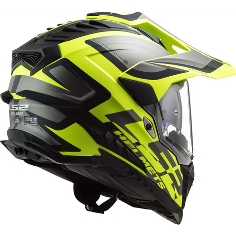Casco LS2 MX701 Explorer HPFC Alter 22.06 Matt Black/H-Viz Yellow