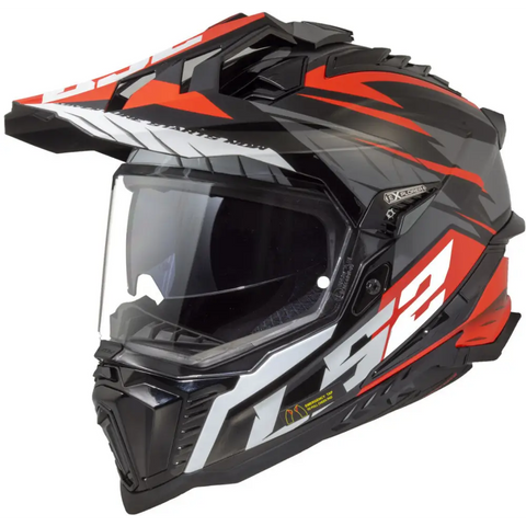 Casco LS2 MX701 Explorer HPFC ECE 22.06 Spire Black/Titanium/Red