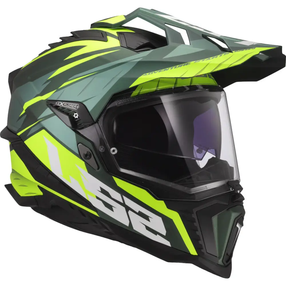 Casco LS2 MX701 Explorer HPFC ECE 22.06 Spire Green Matt/Neon Yellow
