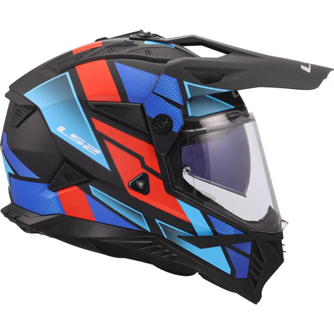 Casco LS2 MX702 Pioneer ll Block Black/Red/Blue