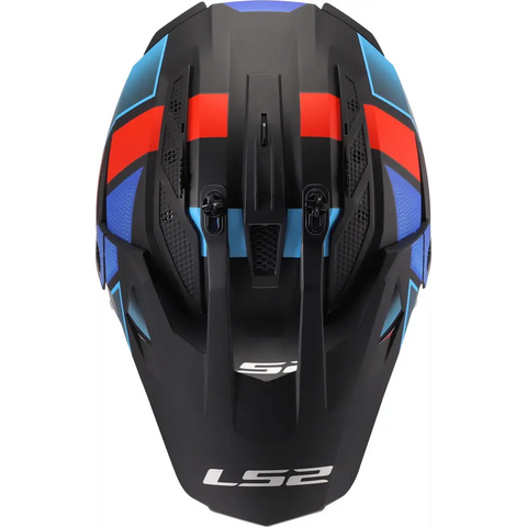Casco LS2 MX702 Pioneer ll Block Black/Red/Blue
