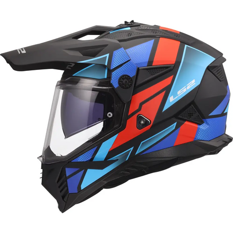 Casco LS2 MX702 Pioneer ll Block Black/Red/Blue