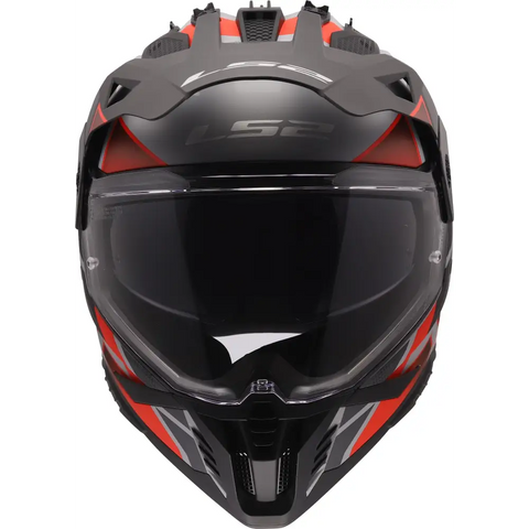 Casco LS2 MX702 Pioneer ll Block Gray/Red