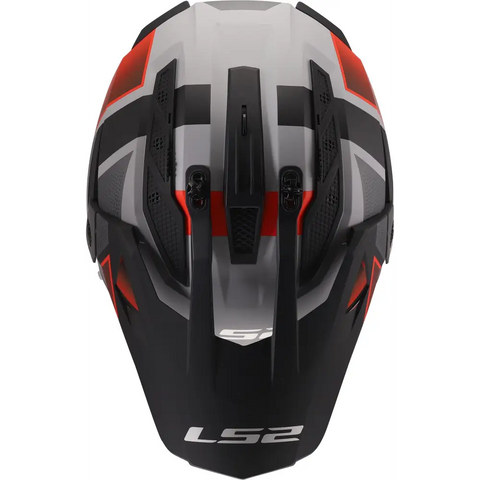 Casco LS2 MX702 Pioneer ll Block Gray/Red