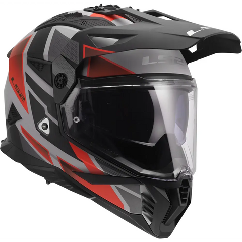 Casco LS2 MX702 Pioneer ll Block Gray/Red