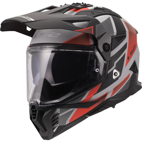 Casco LS2 MX702 Pioneer ll Block Gray/Red