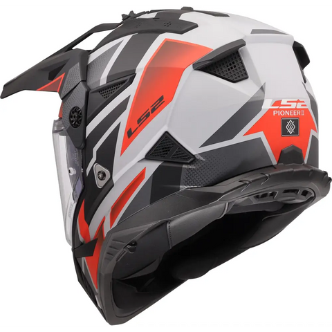Casco LS2 MX702 Pioneer ll Block Gray/Red