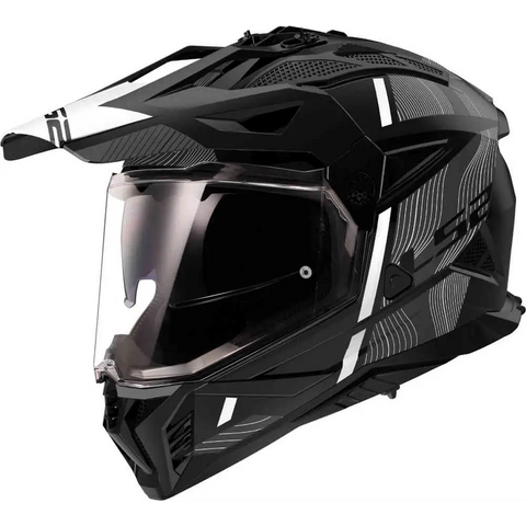 Casco LS2 MX702 Pioneer ll Hill Matt Black/White
