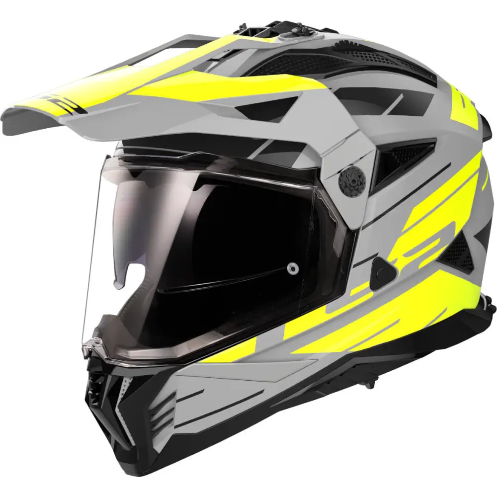 Casco LS2 MX702 Pioneer ll Namib Matt Black/Hi-Viz Yellow