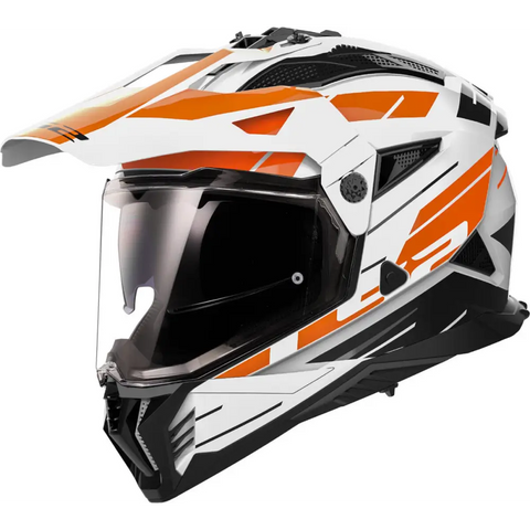Casco LS2 MX702 Pioneer ll Namib White/Orange