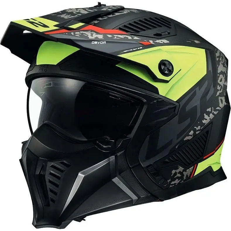 Casco LS2 OF606 Drifter Devor 22.06 Matt Black/Yellow