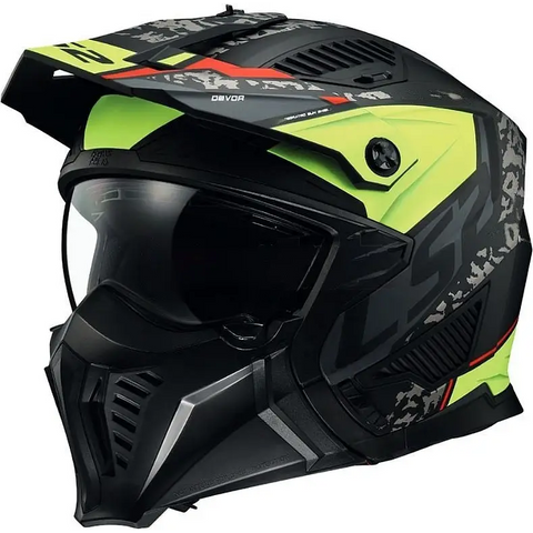 Casco LS2 OF606 Drifter Devor 22.06 Matt Black/Yellow