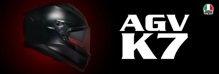 Casco de moto AGV K7 negro con acabado mate elegante e visera integrada.