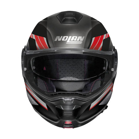 Casco Nolan N100-5 Plus Illuvium N-Com Flat Lava Grey/Red