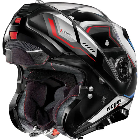 Casco Nolan N100-5 Upwind N-COM Black/White/Blue/Red