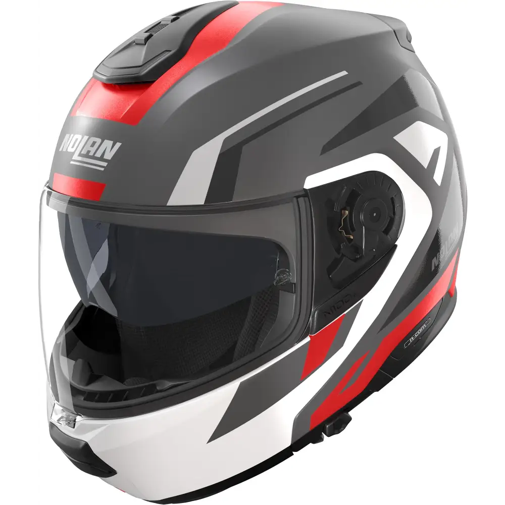 Casco Nolan N100-6 Cinetico 361 Grey/White/Red