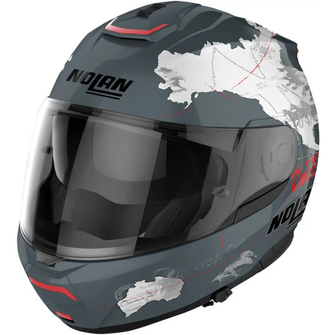 Casco Nolan N100-6 Legend Carlos Checa N-Com Slate Grey/White