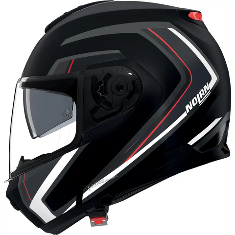 Casco Nolan N100-6 Radiante 357 Black/Silver/Red