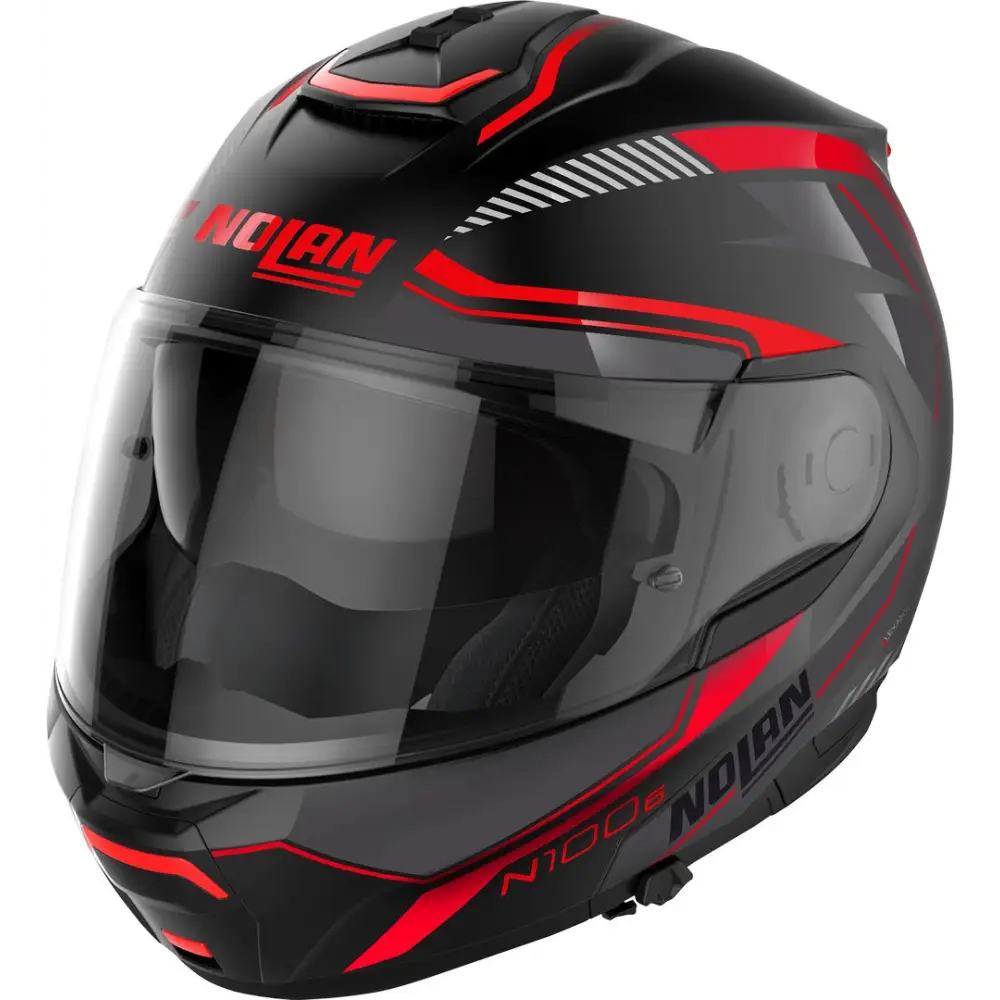 Casco Nolan N100-6 Surveyor N-Com Flat Black/Red/White/Anthracite