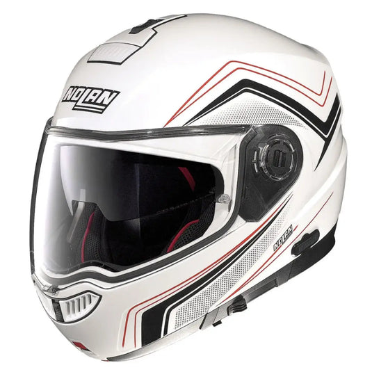 Casco Nolan N104 Absolute N-COM Metal White/Black/Red