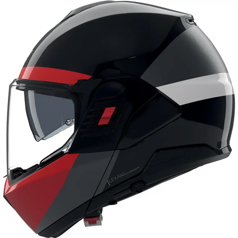 Casco Nolan N120-1 Blocco 357 Black/Anthracite/Red