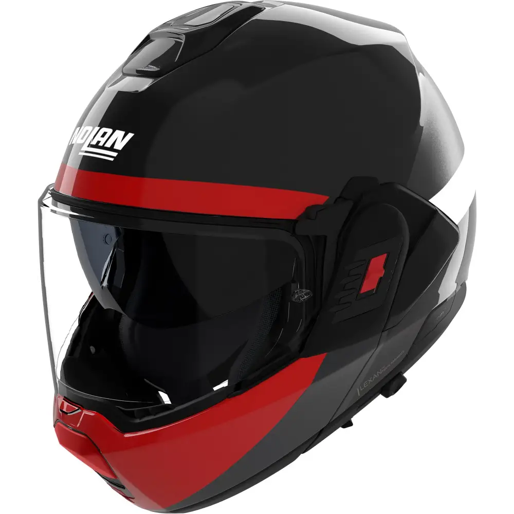 Casco Nolan N120-1 Blocco 357 Black/Anthracite/Red
