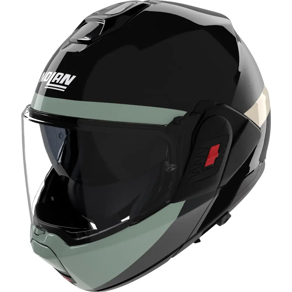 Casco Nolan N120-1 Blocco 358 Black/Anthracite/Green