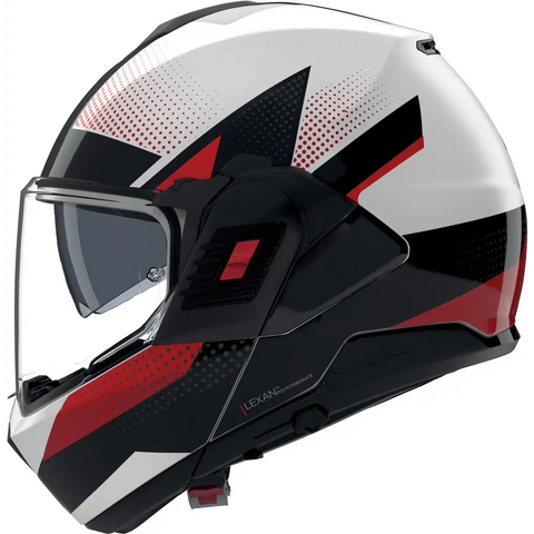 Casco Nolan N120-1 Ciclone 363 White/Black/Red