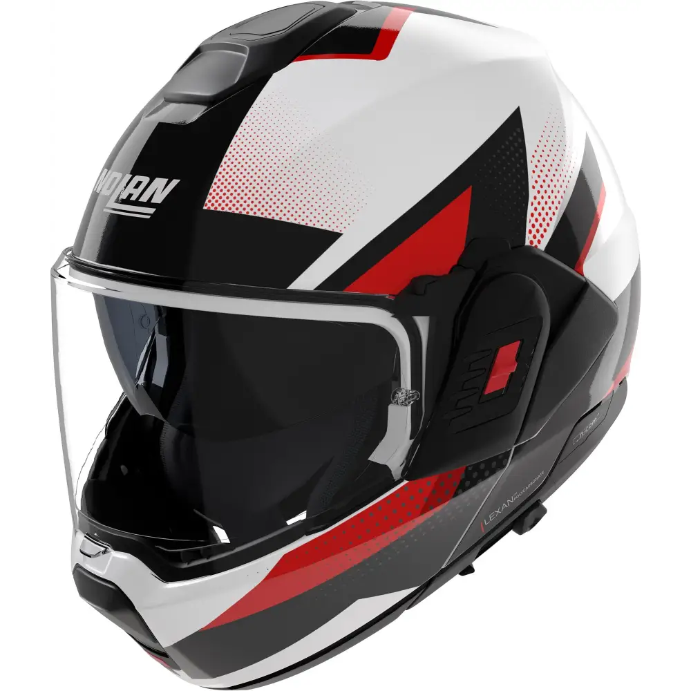 Casco Nolan N120-1 Ciclone 363 White/Black/Red