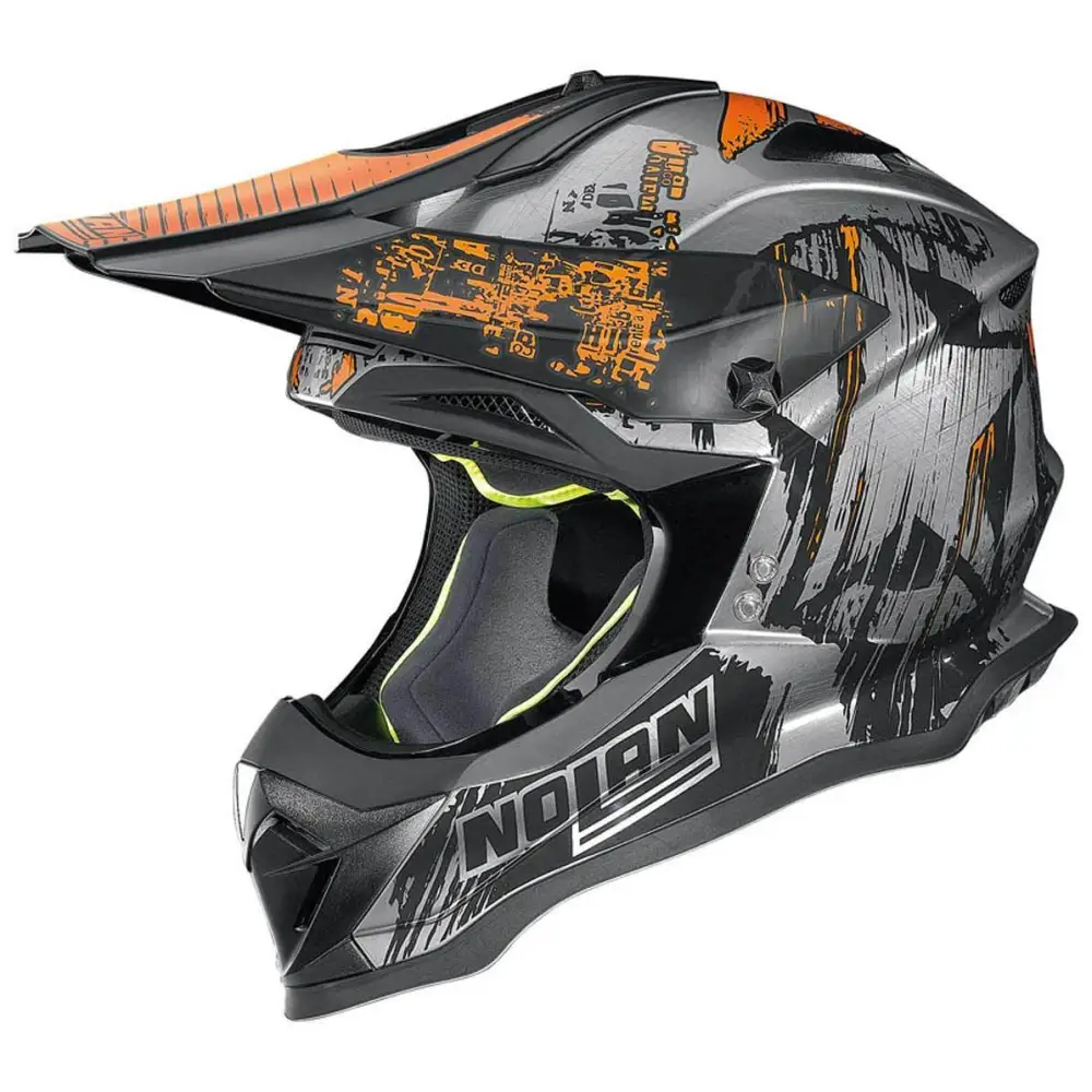 Casco Nolan N53 Cliffhanger Silver/Orange (Talla L) [Artículo con Detalle]