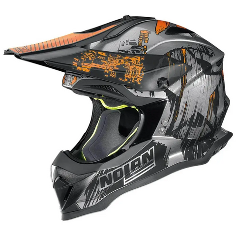 Casco Nolan N53 Cliffhanger Silver/Orange (Talla L) [Artículo con Detalle]
