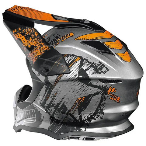 Casco Nolan N53 Cliffhanger Silver/Orange (Talla L) [Artículo con Detalle]
