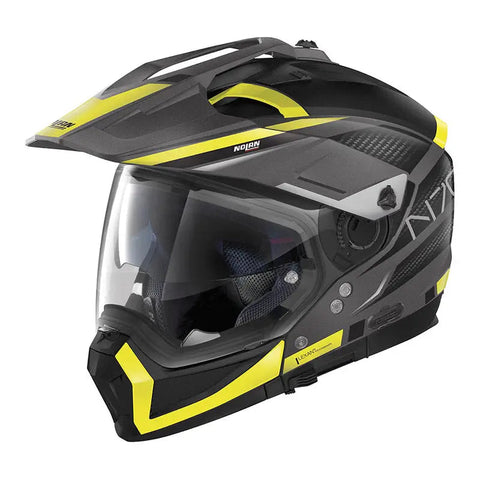 Casco Nolan N70-2 X Earthquake N-COM Flat Grey/Yellow