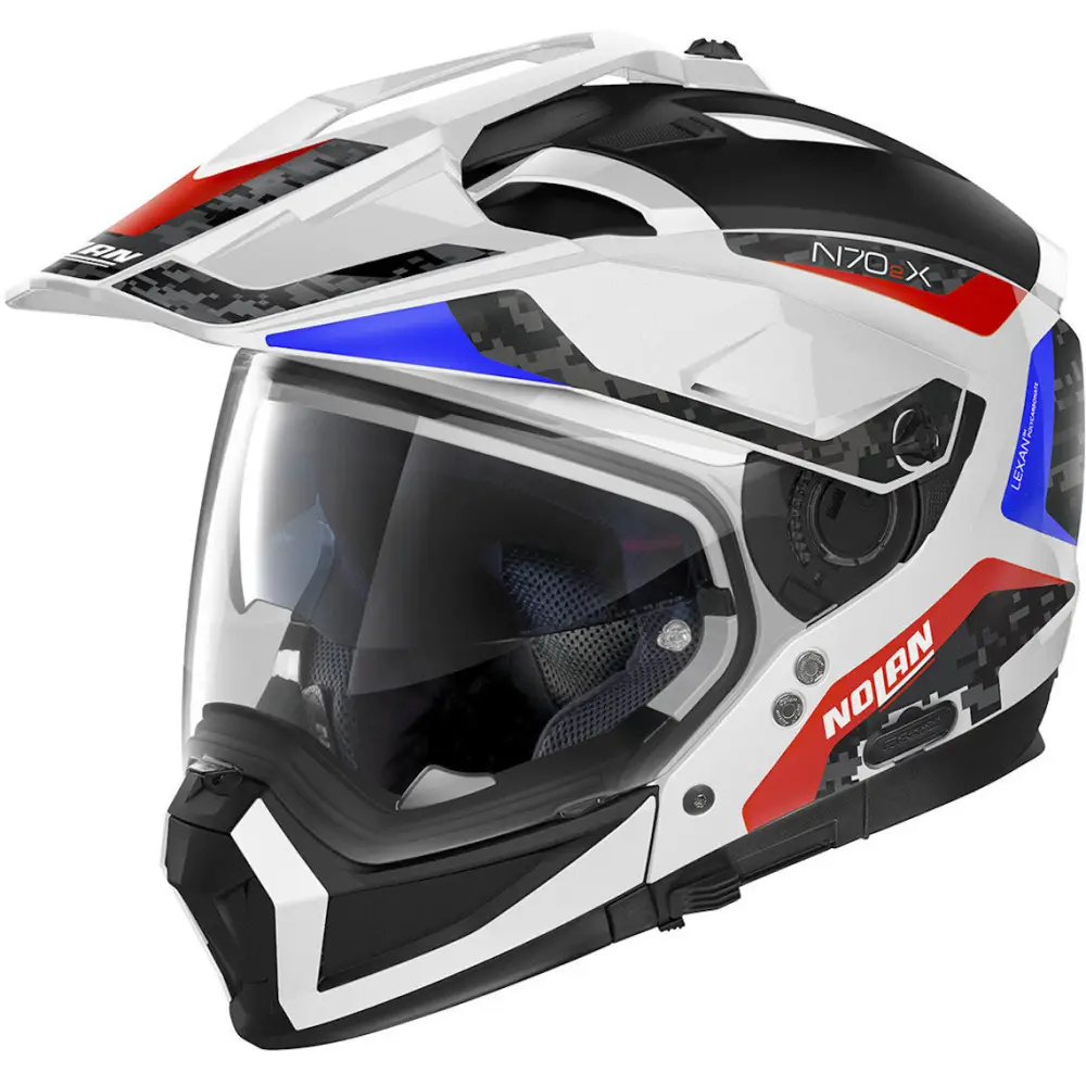 Casco Nolan N70-2 X Torpedo N-COM ECE 22-06 White/Blue/Red