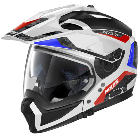 Casco Nolan N70-2 X Torpedo N-COM ECE 22-06 White/Blue/Red