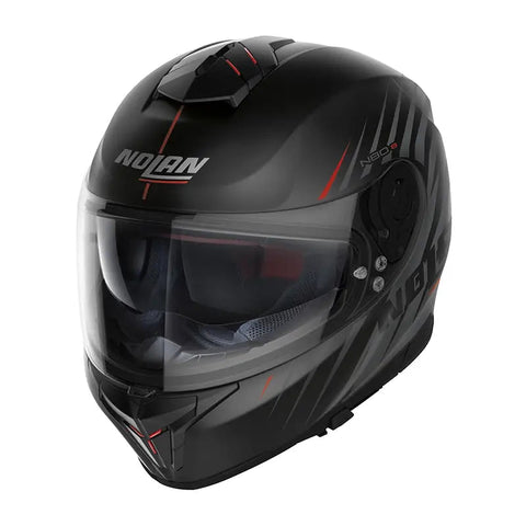 Casco Nolan N80-8 Kosmos N-COM Flat Black/Grey