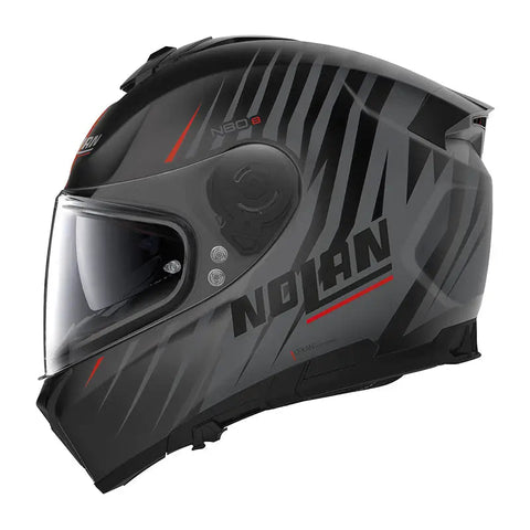 Casco Nolan N80-8 Kosmos N-COM Flat Black/Grey