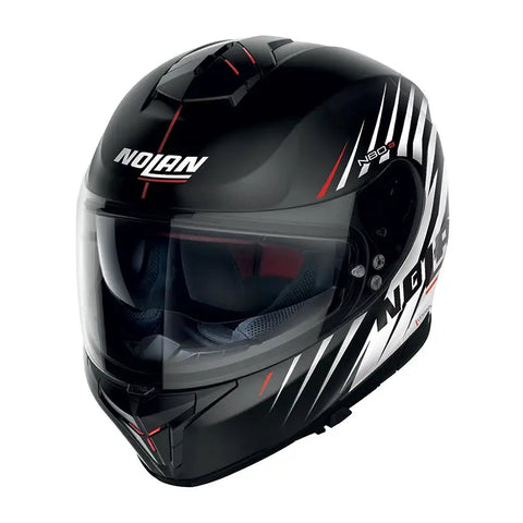 Casco Nolan N80-8 Kosmos N-COM Flat Black/White