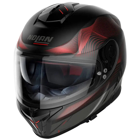 Casco Nolan N80-8 Powerglide N-COM Flat Black/Red