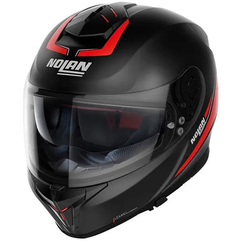 Casco Nolan N80-8 Staple N-Com Flat Black/Red