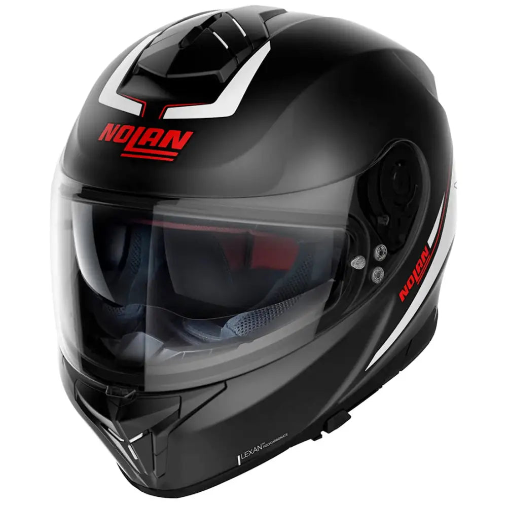 Casco Nolan N80-8 Staple N-Com Flat Black/White